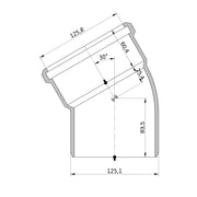 Wavin - Bogen AS+ DN 125 30 Grad
