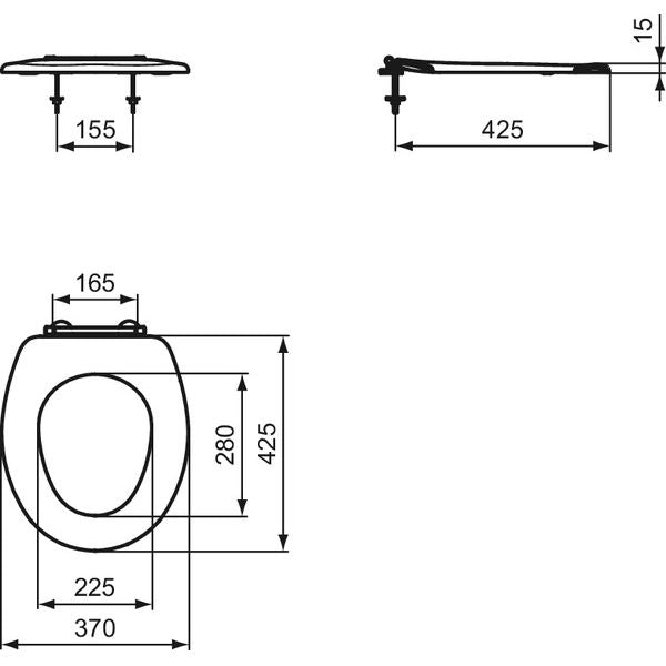 Ideal Standard - WC-Sitzring CONTOUR 21, weiß