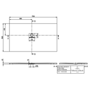 VILLEROY & BOCH - Duschwanne Squaro Infinity 1700x1000x40mm re-eckig EB:li Anthracite