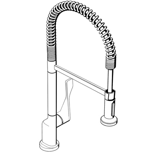Hansgrohe - Spültisch EHM AXOR CITTERIO Semi-Pro 39840000 chrom m.Ausziehbrause