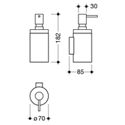HEWI Heinrich Wilke - Seifenspender m. Halter System 162 Halter edst. Becher Kst. anthrazgr