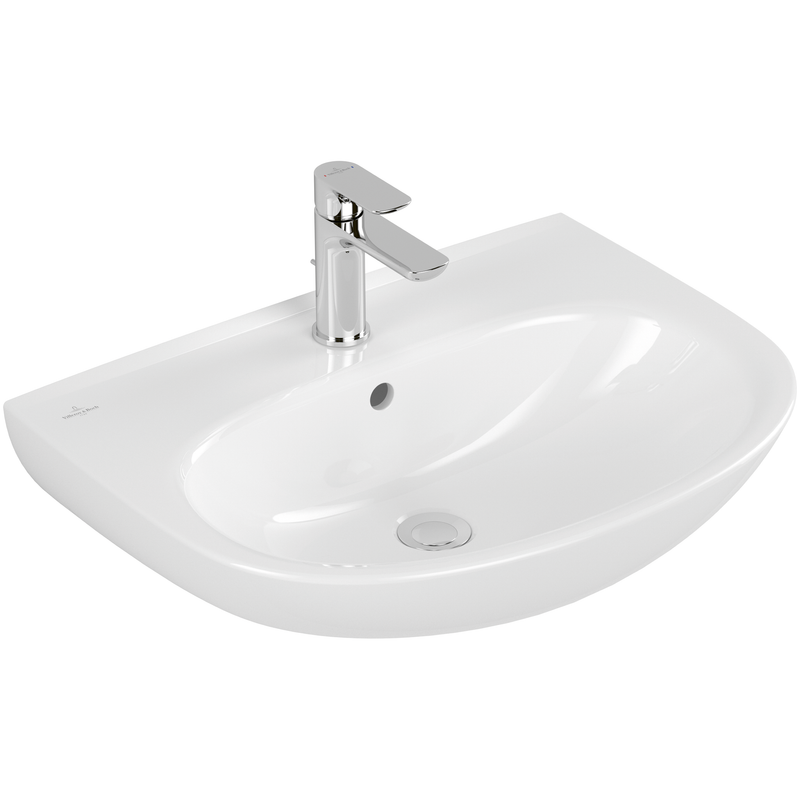 VILLEROY & BOCH - Waschbecken O.novo 600x460mm Oval mit Überlauf Weiß Alpin CeramicPlus