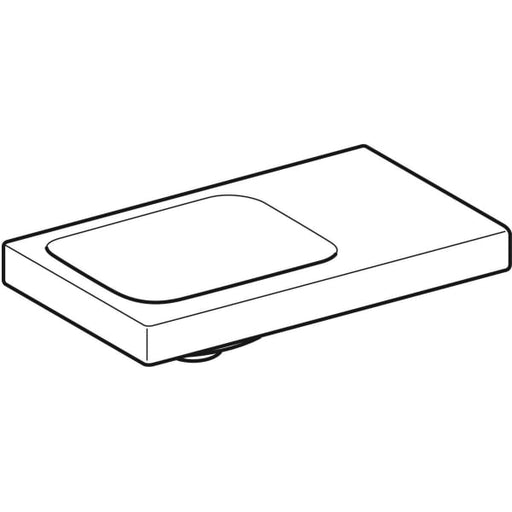 Geberit Vertriebs - iCon Light Handwaschbecken 53x31cm Ablg./o. Hl. re, o. Ül., weiß, KeraTect