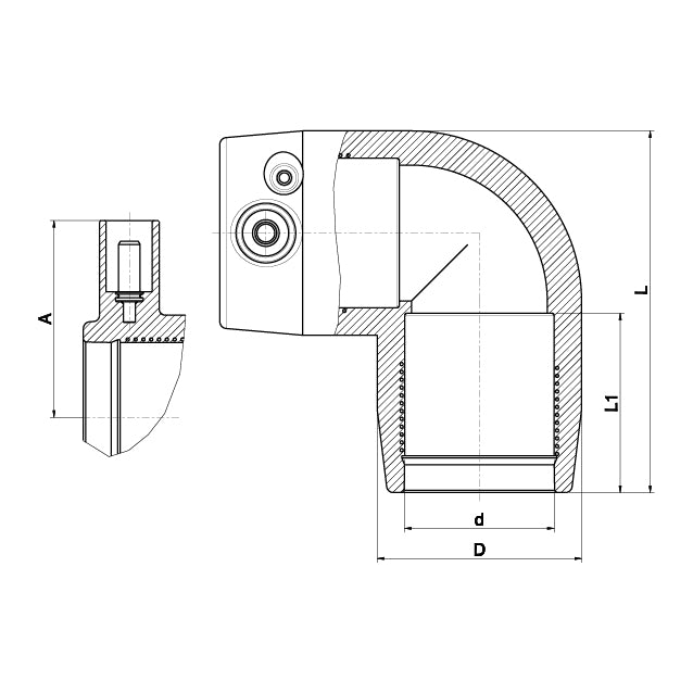 PLASSON - Fusamatic 9050 d=40 Winkel 90 Grad