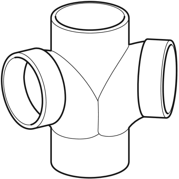 Geberit Vertriebs - Silent-db20 Bogeneckabzweig 88,5/135Gr d110/110