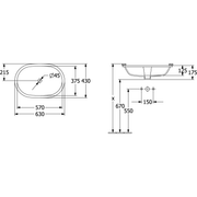 VILLEROY & BOCH - UnterbauWT Architectura 570x375mm ov m. ÜL Außenseite nicht glasiert we Alpin