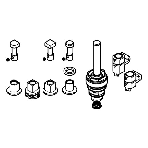 Grohe - Umstellung 48442 für UP-EHM Wanne supersteel