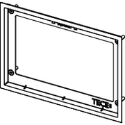 TECE SE - WC-Abdeckrahmen für WC-Einbaurahmen Metall, Chrom glänzend