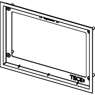 TECE SE - WC-Abdeckrahmen für WC-Einbaurahmen Metall, Chrom glänzend