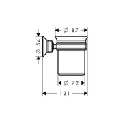 Hansgrohe - Zahnglas m. Halter AXOR MONTREUX 42134820 brushed nickel