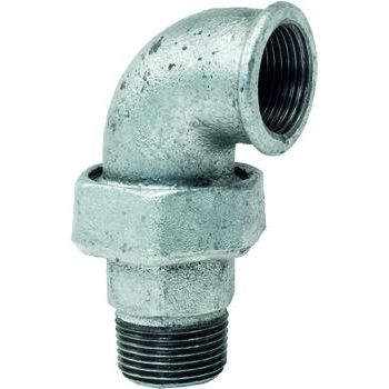 Gebo - Armaturen - Temperguss-Winkelverschraubung Nr.97 2, flachdichtend, mit 1 AG, verzinkt