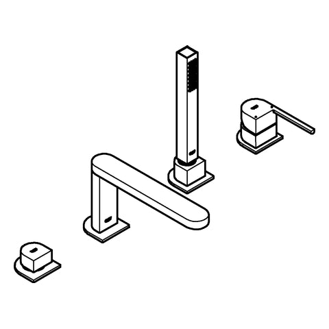Grohe - 4-Loch-EH-Wannenkombination PLUS 29307_3 supersteel
