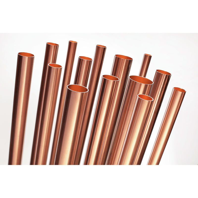 HME Copper - Cu Rohr DIN/DVGW 28x1,5 Stange EN1057 halbhart per m, m.Hyg.Stopfen