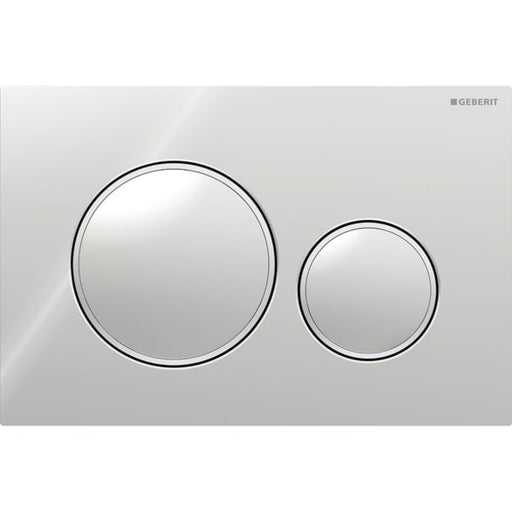 Geberit Vertriebs - BetPl. SIGMA20, für 2-Mengen-Sp. glanzchrom/mattchrom/glanzchrom