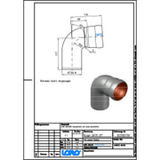 Lorowerk - Bogen 00350. DN 70 87 Grad mit engem Radius