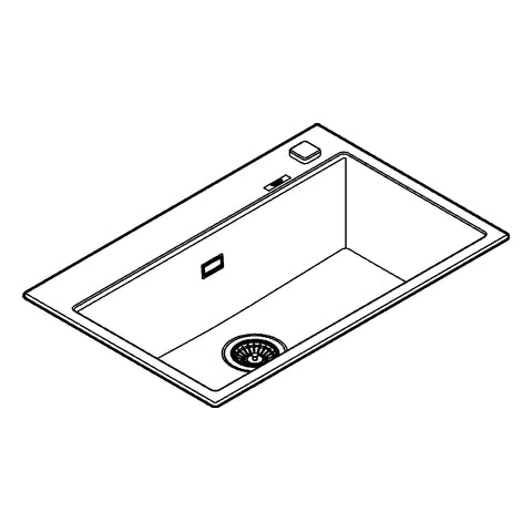 Grohe - Kompositspüle K700 31652 1 Becken 780x510mm granit schwarz