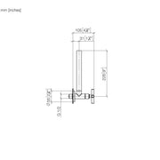 Dornbracht - Eckventil TARA 22900892 Dark Platinum gebürstet