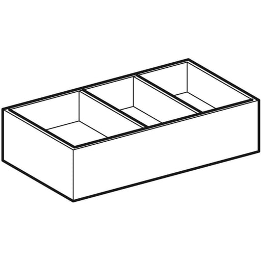 Geberit Vertriebs - Schubladeneinsatz XENO2 H-Teilung 37,3x6,2x20,8cm, sculturagrau
