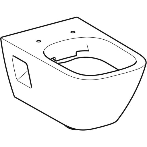 Geberit Vertriebs - Wand-WC RENOVA Plan Tiefspüler teilgeschlossene Form Rimfree, weiß Tect