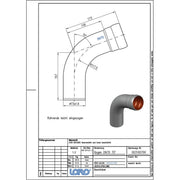 Lorowerk - Bogen 00310. DN 70 70 Grad