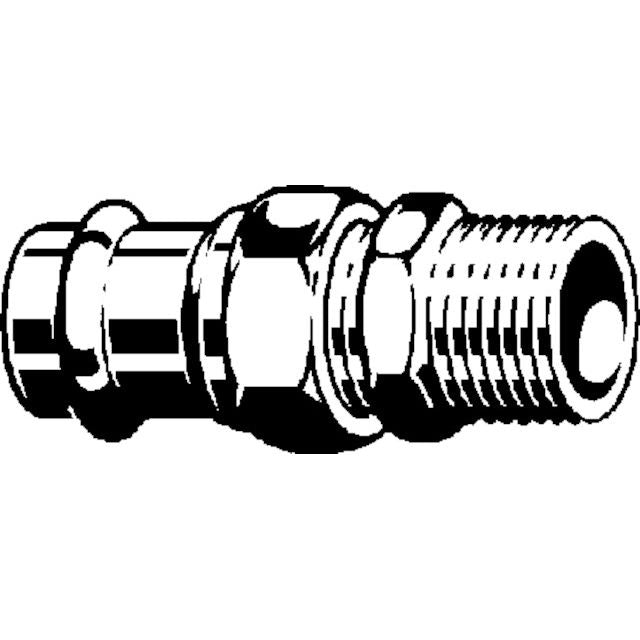 Viega - Verschraubung SANPRESS 2265 flachdichtend 15mm x 1/2 AG Rotguss