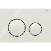 Geberit Vertriebs - Sigma50 (ex Sigma21) BetPl., 2-M-Sp. Round, Metallfarbe verchr., sandgrau