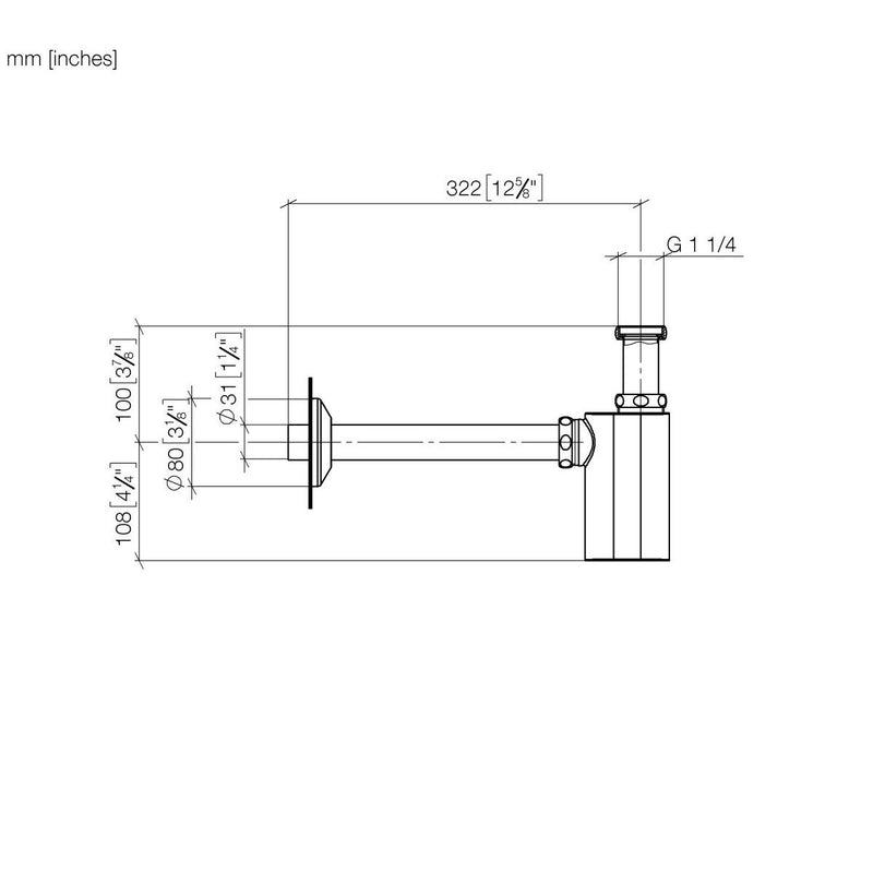 Dornbracht - Geruchverschluss Madison 10040970 1 1/4 platin