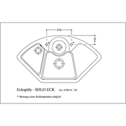 VILLEROY & BOCH - Eck-Spültisch SOLO ECK, 670801 107,5x60cm m.Handbet.,Cplus,weiß