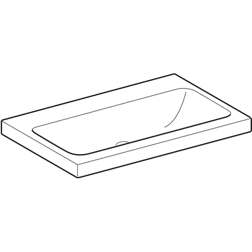 Geberit Vertriebs - iCon Light Aufsatzwaschtisch 70x48cm ohne Hahnloch, ohne Überlauf, weiß