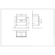VILLEROY & BOCH - Möbelset 05 A18 Waschtisch 800mm WT-Unterschrank 3 Auszüge VD Sand Grey