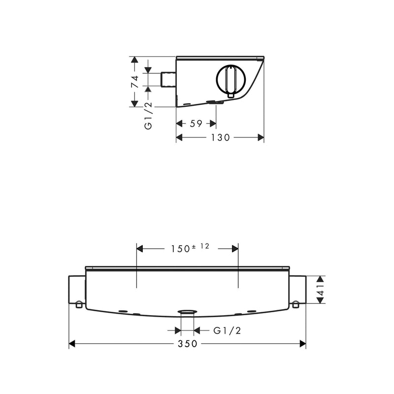 Hansgrohe - Thermostat ECOSTAT Select Brause Aufputz chrom Renovation