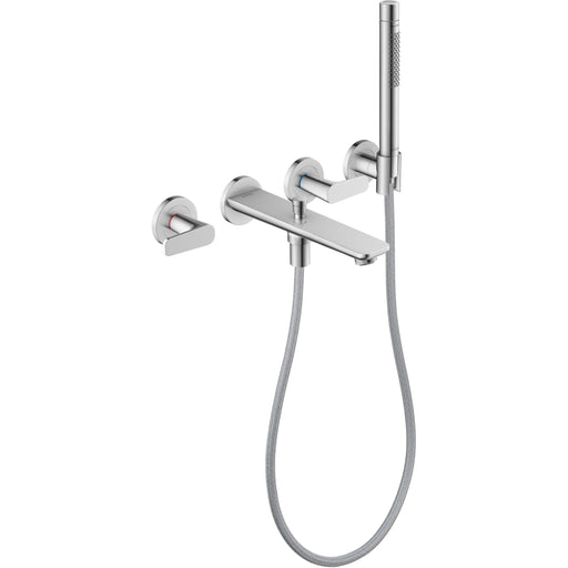 Hansgrohe - 3-Loch Fertigset Wannemisch.Wand UP Axor Citterio C mit Handbrause chrom