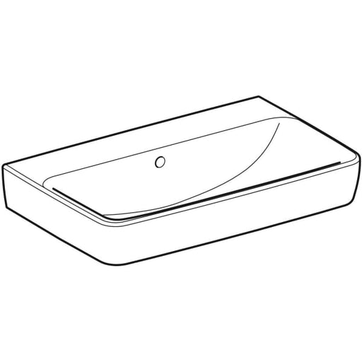 Geberit Vertriebs - RENOVA Compact Waschtisch, 65x40cm o. Hl., m. Ül., weiß, KeraTect, NEU