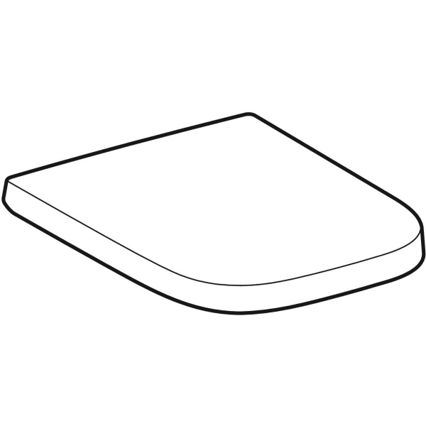 Geberit Vertriebs - WC-Sitz RENOVA Plan, eckiges Design QuickRelease, f.WC teilgeschl. Form weiß