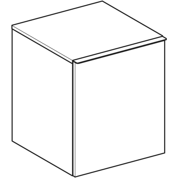 Geberit Vertriebs - Acanto Seitenschrank mit 1 Schubl. 1 i.Schubl., 45,2x52x47,5cm, Eiche