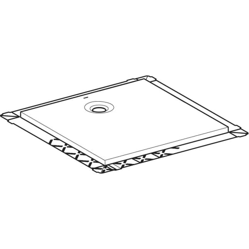 Geberit Vertriebs - Olona Duschwanne 80 x 80 cm quadratisch, mit Dichtung , weiß matt