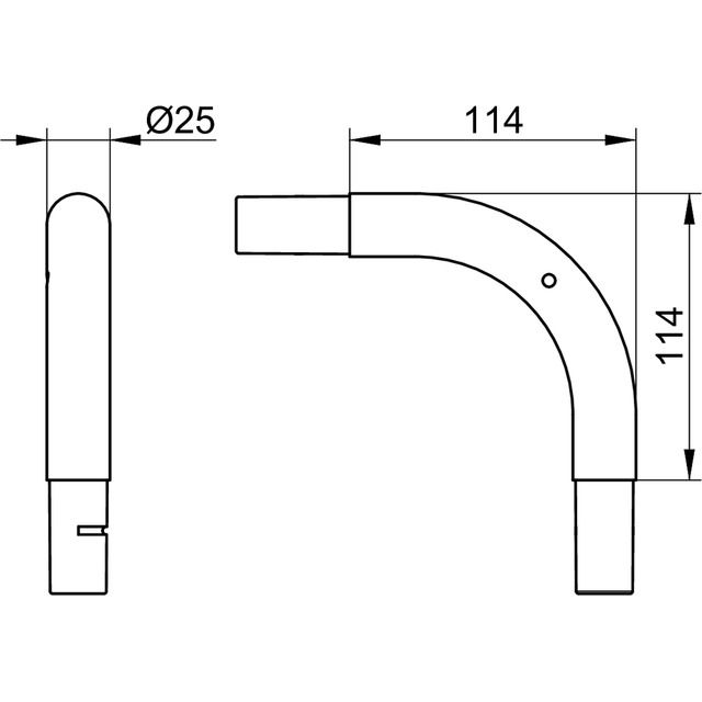 KEUCO - Rohrbogen PLAN 14924 90 Grad chrom