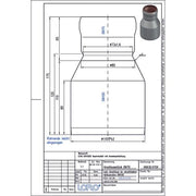 Lorowerk - Anschlussstück 00630. DN 70x100mm LORO-X auf Steinzeug Muffe