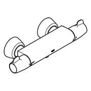 Grohe - THM-Brausebatt. GROHTHERM Special 34667 mit verdeckten S-Anschlüssen chrom