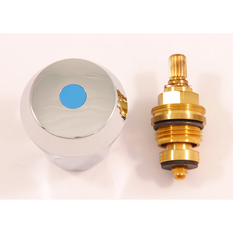 Ideal Standard - Temperier-Oberteil IDEAL STANDARD 1/2 HM6, blau, verchromt