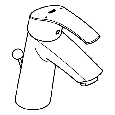 Grohe - Waschtisch EHM EUROSMART Standard 23322 mittelhoch Zugst.-Ablaufgrt. chrom