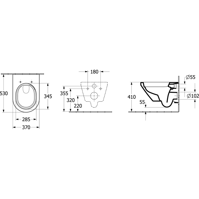 VILLEROY & BOCH - Combi-Pack Architectura 370x530x350mm ov wandh Abg waagr m TwistFl e3 weAlpin