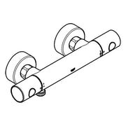 Grohe - THM-Brausebatt. GROHTHERM 1000 C 34065 Wandmontage hard graphite geb