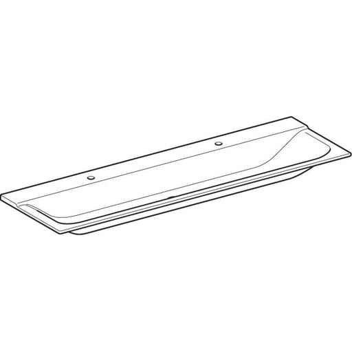 Geberit Vertriebs - Möbelwaschtisch XENO2, 160x48cm zwei Hl., o. Ül., weiß-alpin