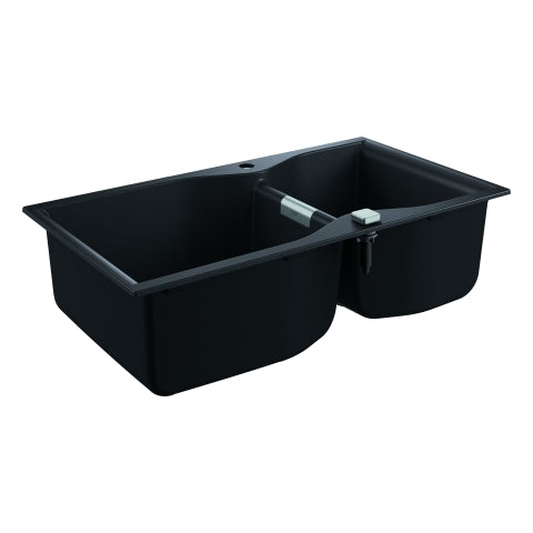 Grohe - Kompositspüle K700 31658 2 Becken 900x500mm granit schwarz