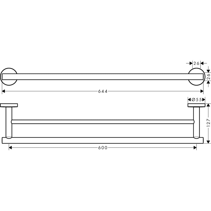 Hansgrohe - Doppel-Badetuchhalter LOGIS Universal chrom