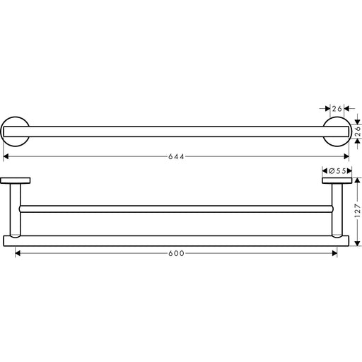 Hansgrohe - Doppel-Badetuchhalter LOGIS Universal chrom