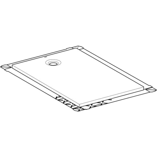 Geberit Vertriebs - Olona Duschwanne 140 x 80 cm rechteckig, mit Dichtung , weiß matt