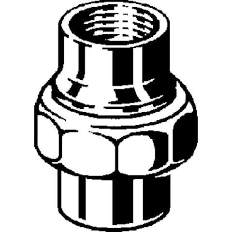 Viega - Rohrverschraubung 3330 flachdichtend 2 IG x 2 IG Rotguss