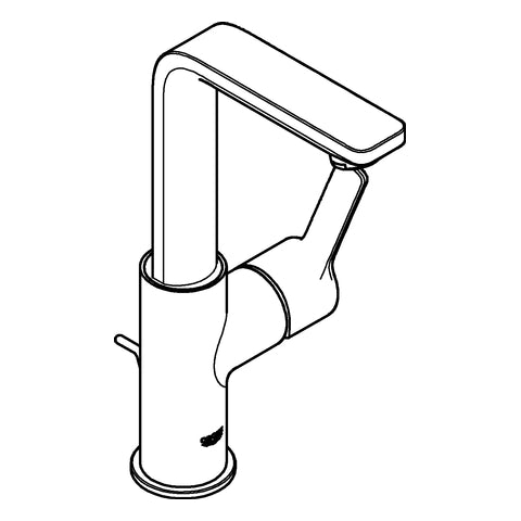 Grohe - Einhand-Waschtischbatterie LINEARE 23296_1 L-Size hard graphite gebürstet